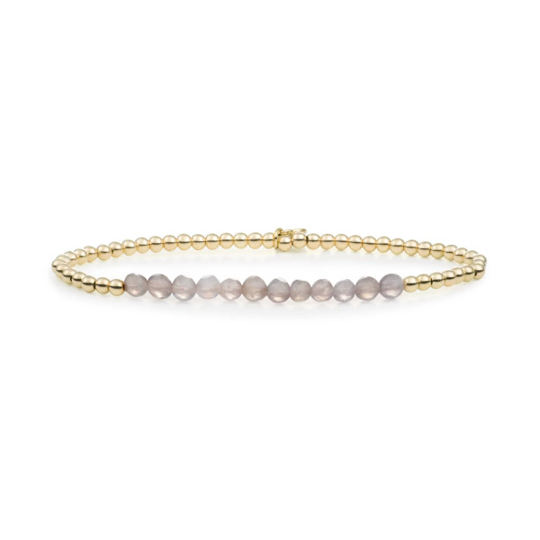 Sparkling Jewels Grey Agate Universe armband SBG-GEM31-3MM-LINE