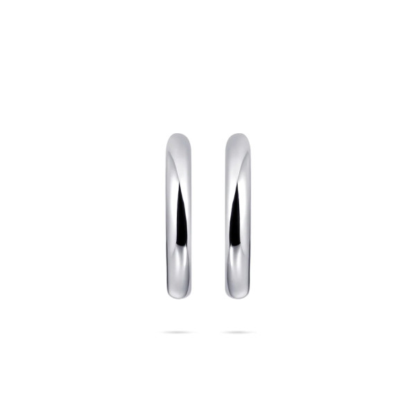 Zilveren Oorringen Glad 20mm - 3mm dik