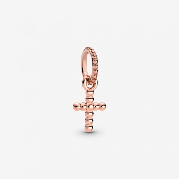 Pandora - Zilveren Bedel 789332C00 Rosékleurig - Kruisje
