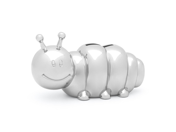 Zilverstad Spaarpot Rups Zilverkleurig 6009060