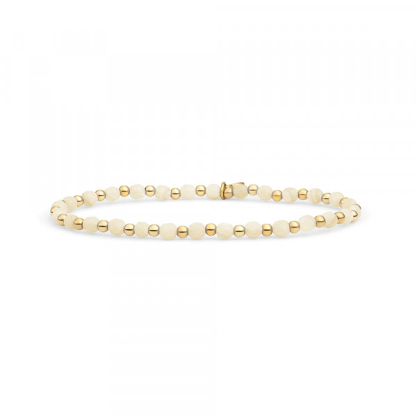 Sparkling Jewels - Interstellar Armband SBG-GEM48-3MM-MIX Beige Agate