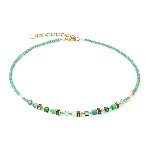 Coeur de Lion Ketting Mini Cubes Groen 4565/10 - 0500