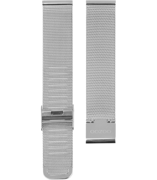 OOZOO horlogeband Milanees-Mesh edelstaal zilverkleurig 14mm