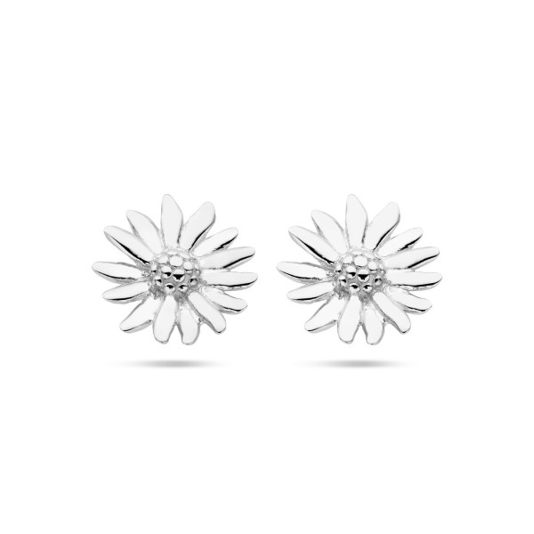 Zilveren Oorknoppen MARGRIETJES 8mm