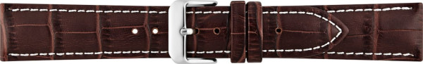 Horlogeband Kalfsleer met Alligator print 00085999 22 cm