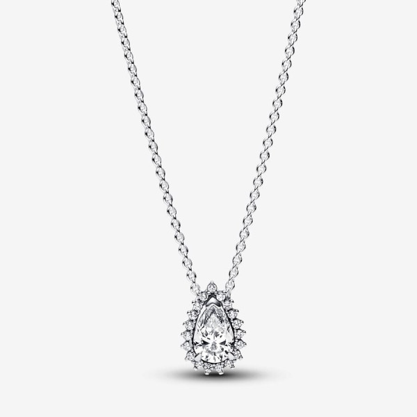 Pandora Sprankelende Peer Halo Halsketting 392832C01-45