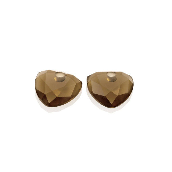 Sparkling Jewels Smoky Quartz Trillion Cut Oorbel Edelsteen EAGEM23-TRI