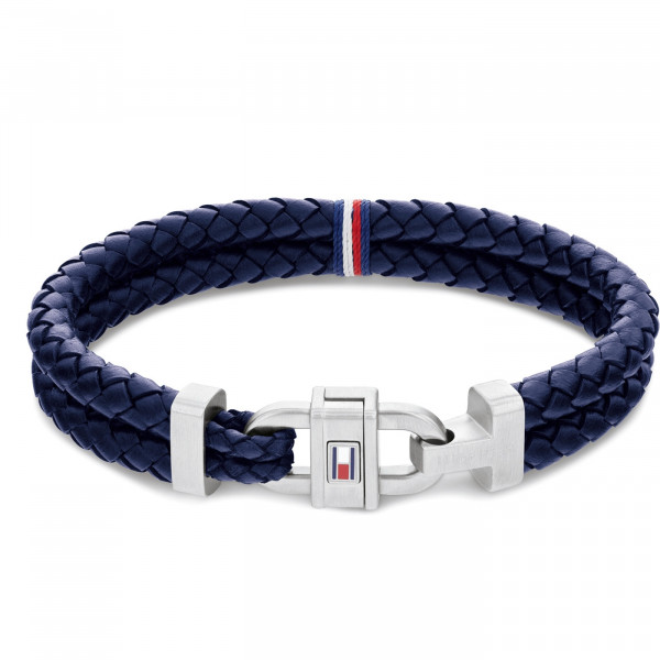 Tommy Hilfiger - Herenarmband TJ2790362 Blauw Gevlochten Leer Multi-look