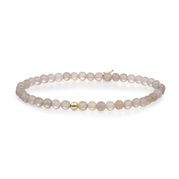 Sparkling Jewels Grey Agate Saturn small armband SBG-GEM31-ADD-4MM
