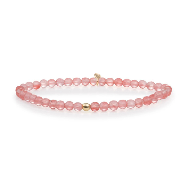Sparkling Jewels - Saturn Small Armband SBG-GEM25-ADD-4MM Cherry Quartz