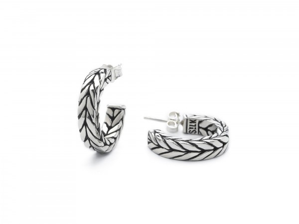 Silk - Zilveren Oorbellen 398 Chevron