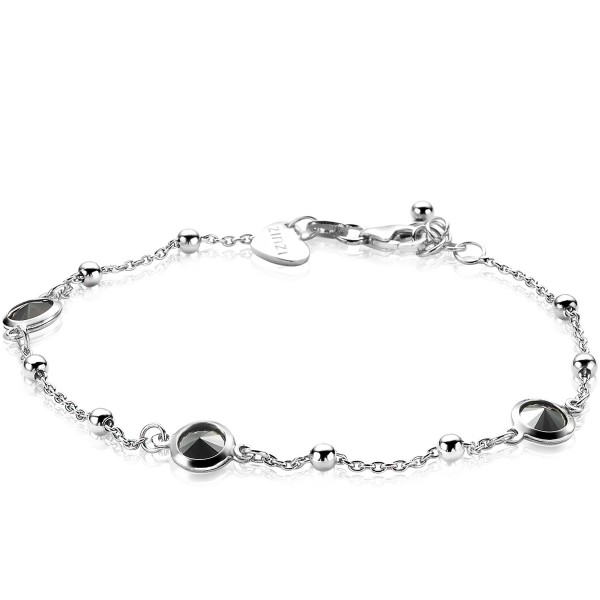 Zinzi - Zilveren Armband ZIA1551 Zwarte Swarovski