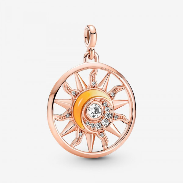 Pandora ME - Zilveren Medallion 781965C01 Sun Power - Rosékleurig