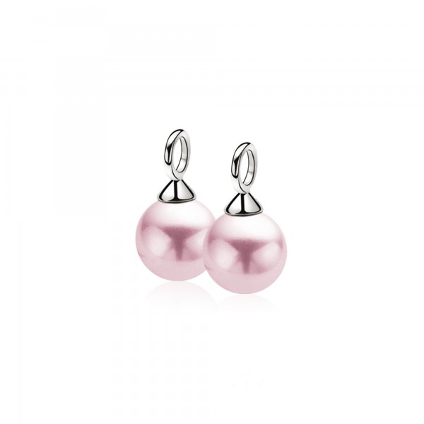 Zinzi - Zilveren Creoolhangers ZICH266R Roze