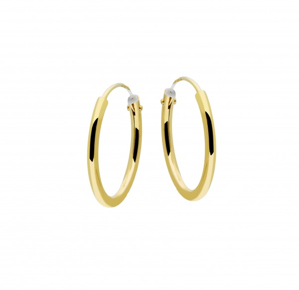 Gouden Creolen 14KARAAT 15mm geelgoud