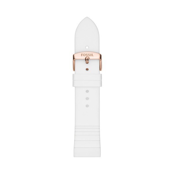 Fossil Horlogeband wit silicoon 22mm - S221349