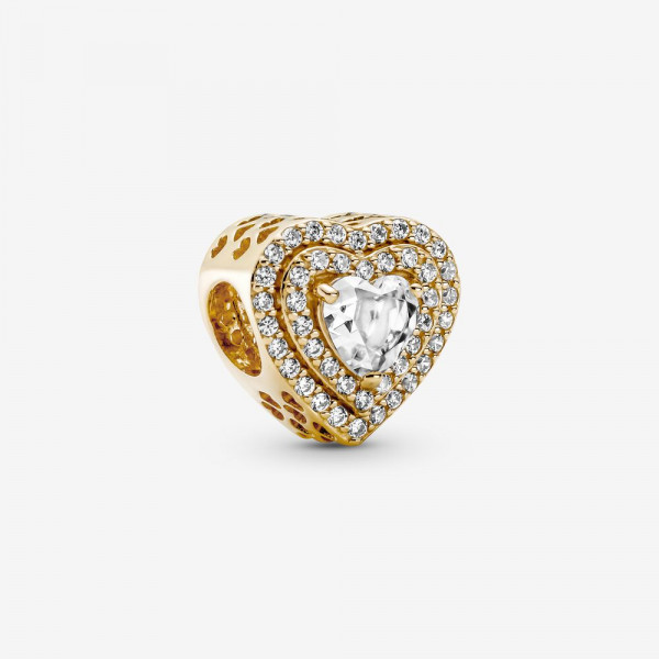 Pandora Moments - Sparkling Levelled Hearts 759517C01 GOUD
