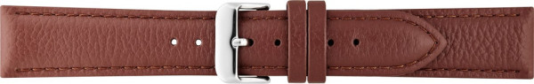 Bison Grain Kalf Lederen Horlogeband Licht Bruin 16 mm