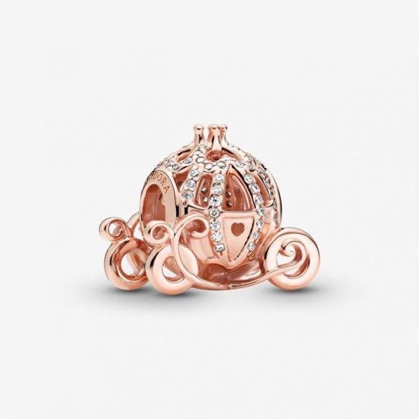 Pandora Moments - Disney Bedel Cinderella Sparkling Carriage 789189C01 Rosékleurige