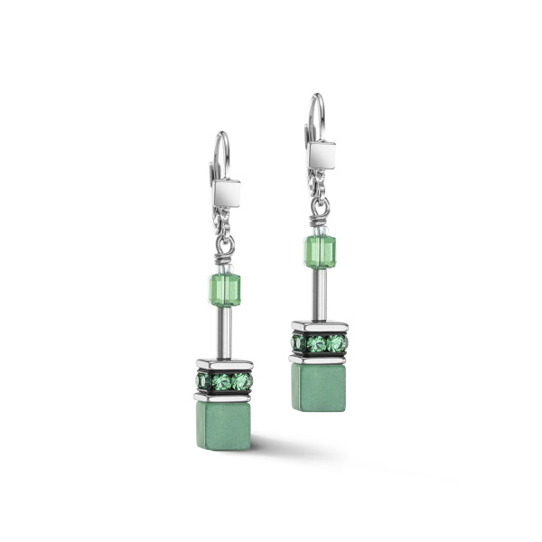 Coeur de Lion GeoCUBE Iconic Precious Oorbellen Groen 4017/20 - 0500