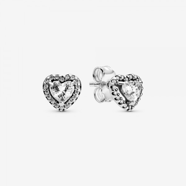 Pandora - Zilveren Oorknoppen 298427C01 Elevated Heart