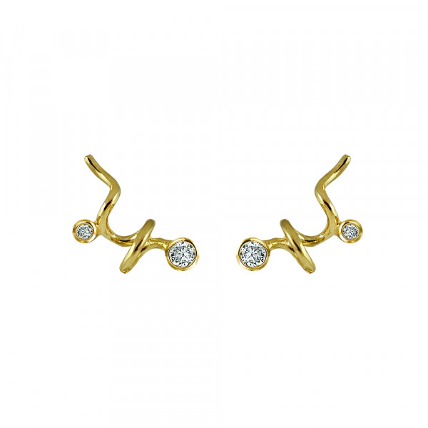 Rabinovich - Colorful Twist 74505344 Goud Verguld Oorknopje