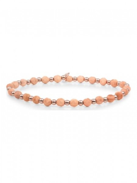 Sparkling Jewels - Armband SBRG-GEM32-3MM-MIX Peach Rhodonite Interstellar