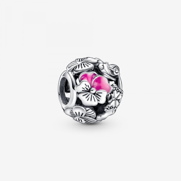 Pandora - Zilveren Bedel 790759C01 Viooltje Vrienden