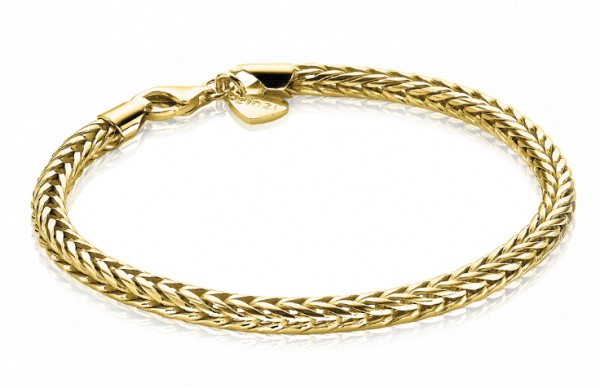 Zinzi - Zilveren Armband ZIA1925G Goudkleurig Vossenstaart
