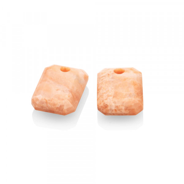 Sparkling Jewels - Baguette Oorbel Edelstenen EAGEM32-EC Peach Rhodonite