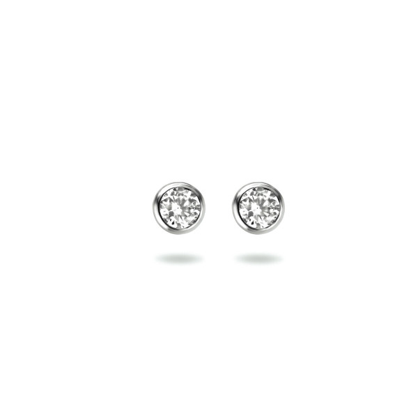 Oorknoppen Zilver Zirkonia Rond 3,5mm