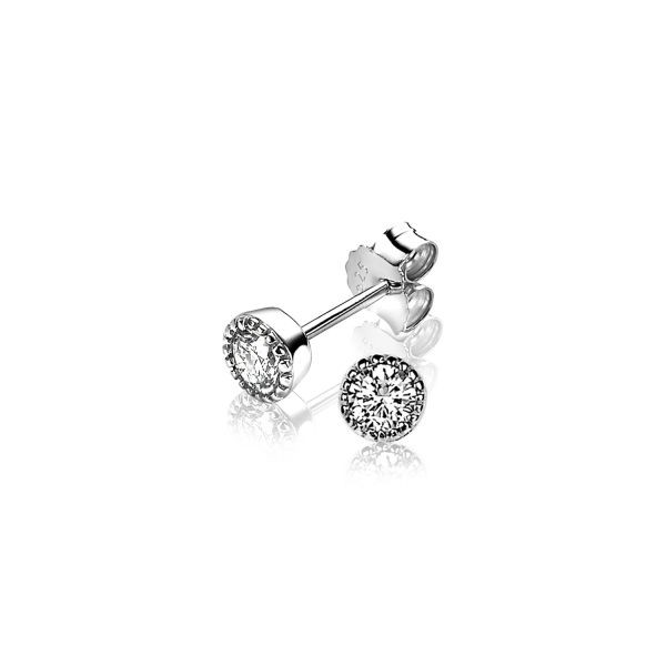 Zinzi - Zilveren Oorknoppen Zirkonia 5mm Rond - ZIO1263