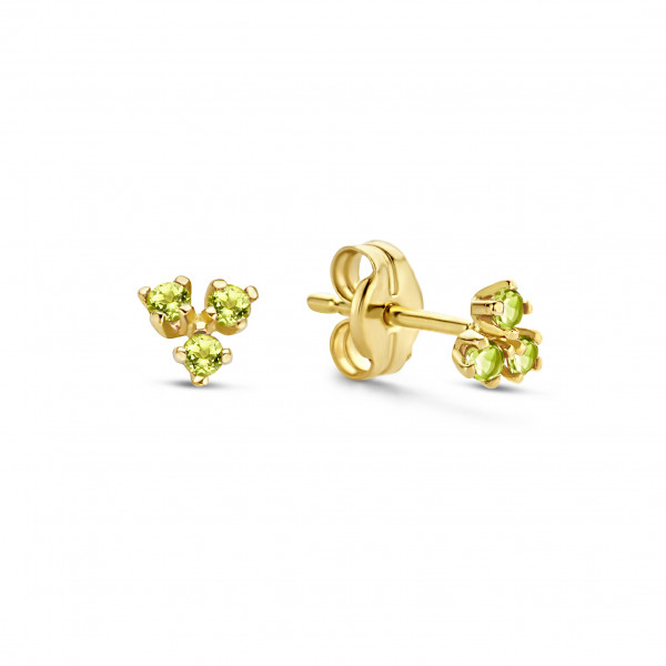 Jackie - Gouden Oorknopjes JKE20.013 Triangle Emerald