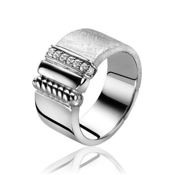 Mart Visser - Zilveren Ring MVR6-58 Structuren