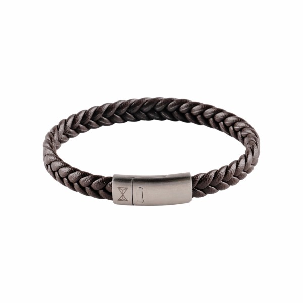 Aze Jewels - Jongens Armband AJ-BL403-B-180 Gevlochten Leer
