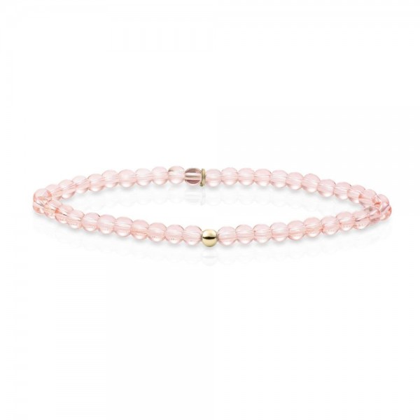 Sparkling Jewels - Armband SBG-GEM42-ADD-4MM Roze-Goudkleurig