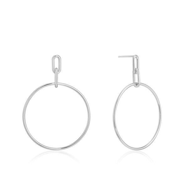 Ania Haie - Cable Link Hoop Oorbellen E021-07H Zilverkleurig
