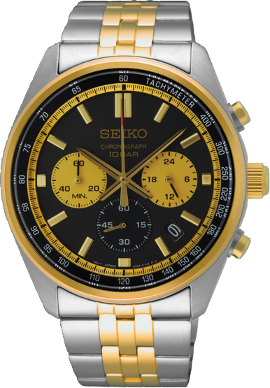 SEIKO Herenhorloge SSB430P1 Chronograaf bicolor
