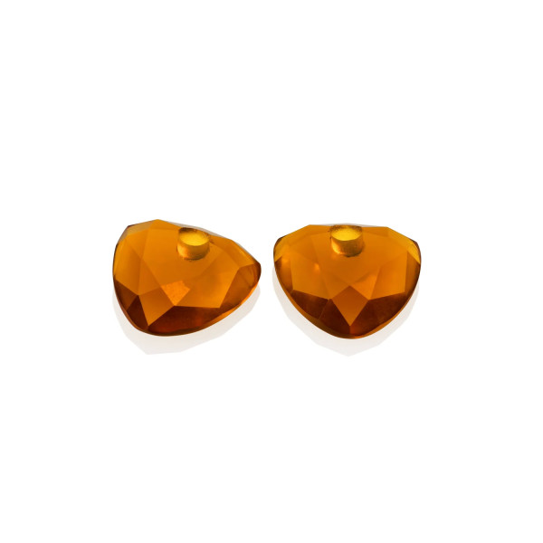 Sparkling Jewels Citrine Quartz Trillion oorbel edelstenen EAGEM38-TRI