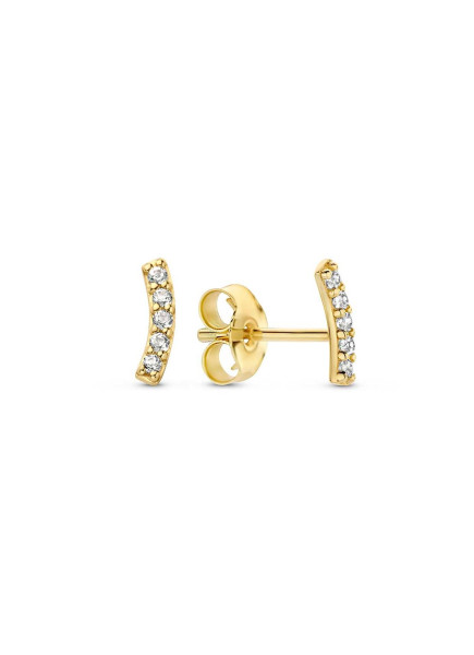 Jackie Gouden Letizia Topaz Curve Oorstekers JKE22.269