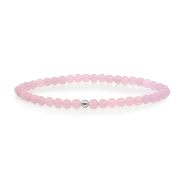 Sparkling Jewels - Saturn Armband SB-GEM13-ADD-4MM Rose Quartz