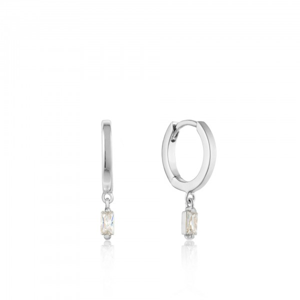 Ania Haie - Glow Huggie Hoops Oorbellen E018-09H Zilverkleurig