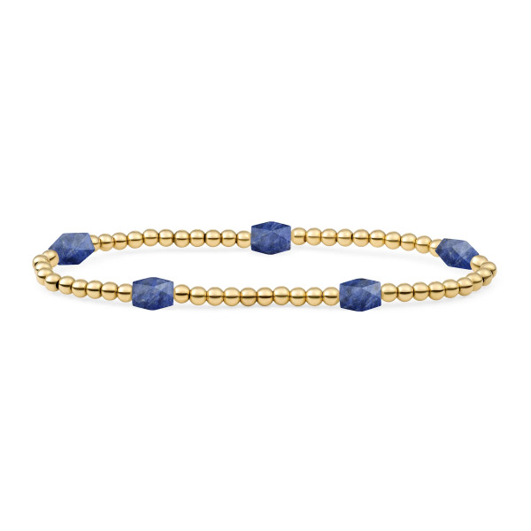 Sparkling Jewels Sodalite Reverse Edge Mix Armband SB-G-3MM-BAR-G20