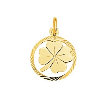 Gouden Hanger Klaver 4 - 15mm - 14karaat