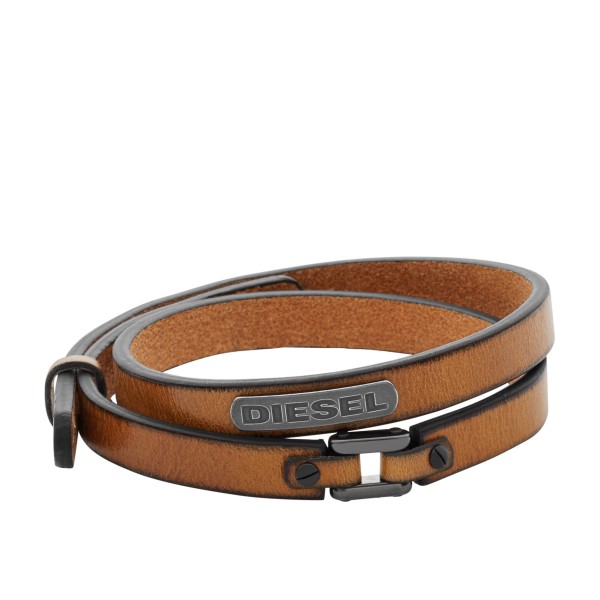 Diesel - Herenarmband DX0984040 Bruin leer - Multi-wrap