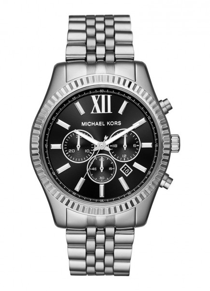 Michael Kors - Lexington MK8602 Herenhorloge - Zilverkleurig Zwart