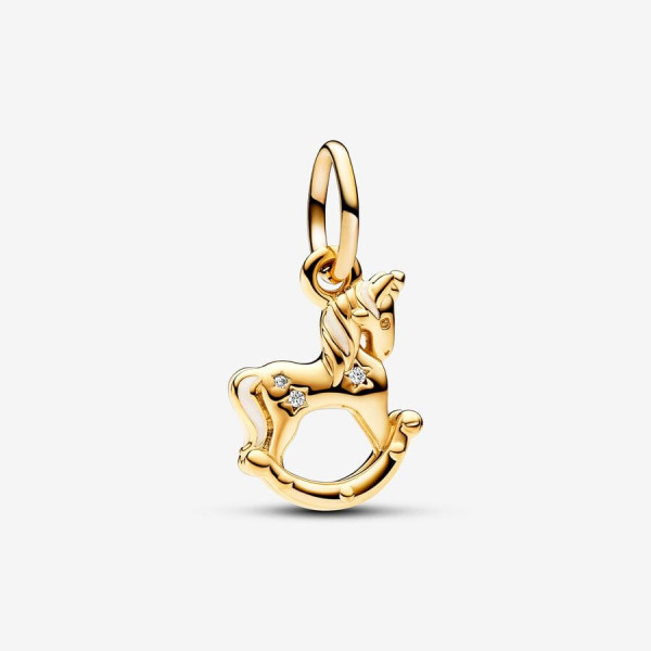 Pandora Goudkleurige Hobbeleenhoorn Hangende Bedel 762978C01