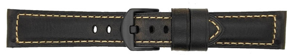 Horlogeband Echt Italiaans Leer met Zwarte Gesp 11500109 20 mm