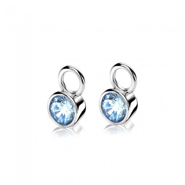 Zinzi - Zilveren Creoolhangers ZICH1486B Blauw
