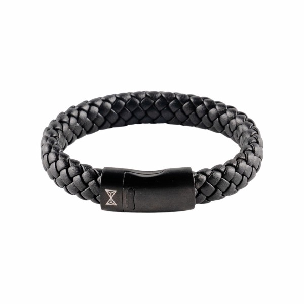 Aze Jewels - Jongens Armband AJ-BL402-B-165 All Black - Breed